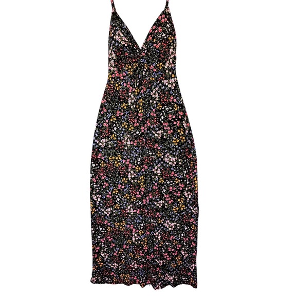 No Boundaries Dresses & Skirts - Y2K Floral Maxi Dress Twist Front Boho Cottagecore Whimsigoth Coquette Fairycore